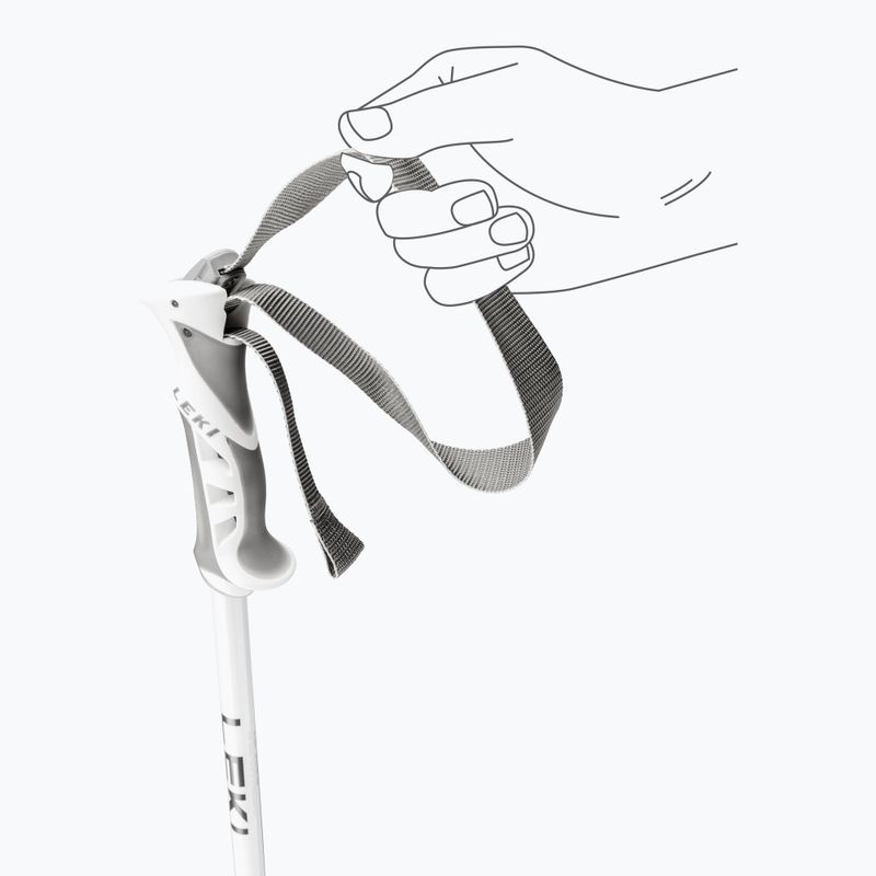 Moteriškos slidžių lazdos LEKI Bliss silvergrey/white/rose gold 5