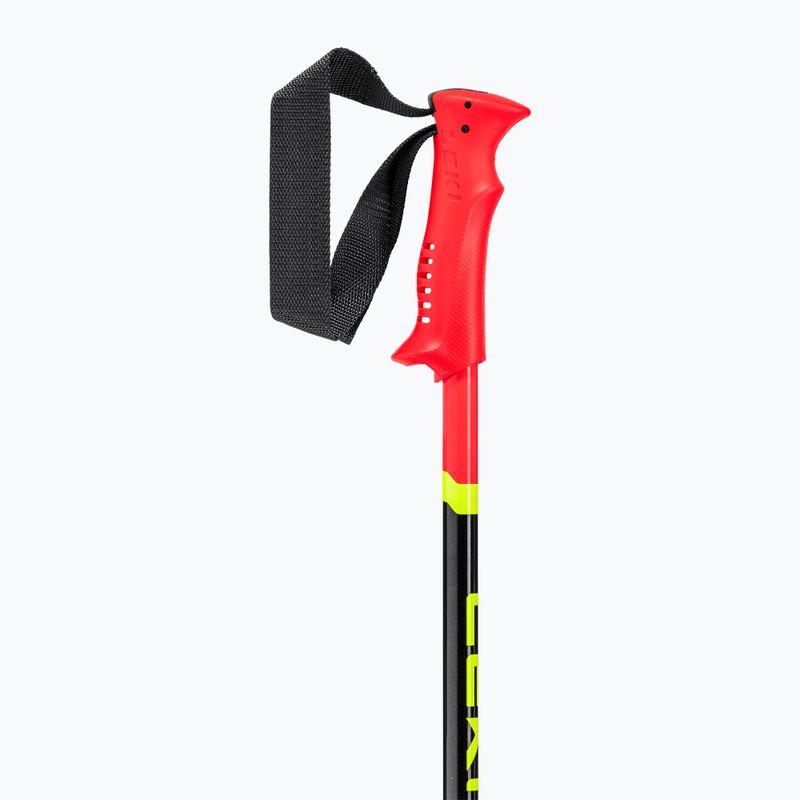 Vaikiškos slidinėjimo lazdos LEKI Racing bright red/ black/ neon yellow 3