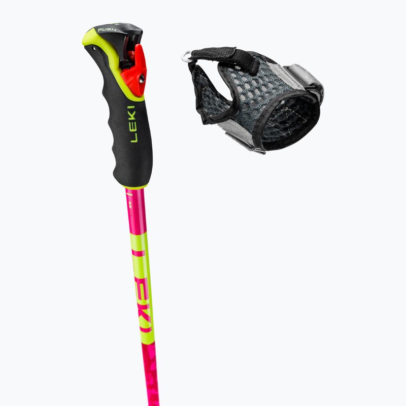 Slidinėjimo lazdos LEKI Spitfire 3D neon magenta/neon yellow/berry 5