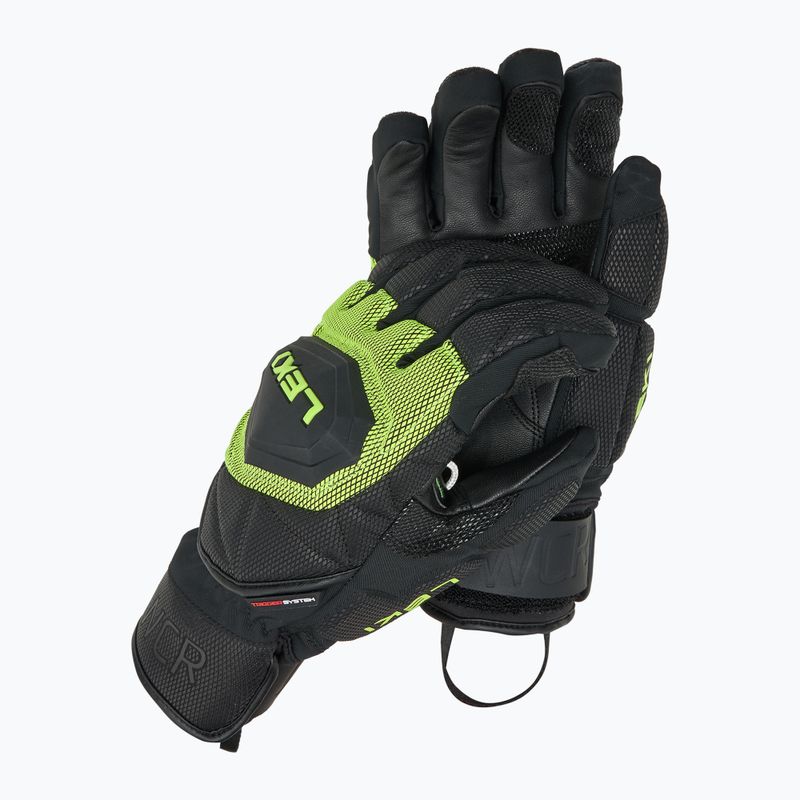 Vyriškos slidinėjimo pirštinės LEKI WCR Coach 3D black/ ice lemon
