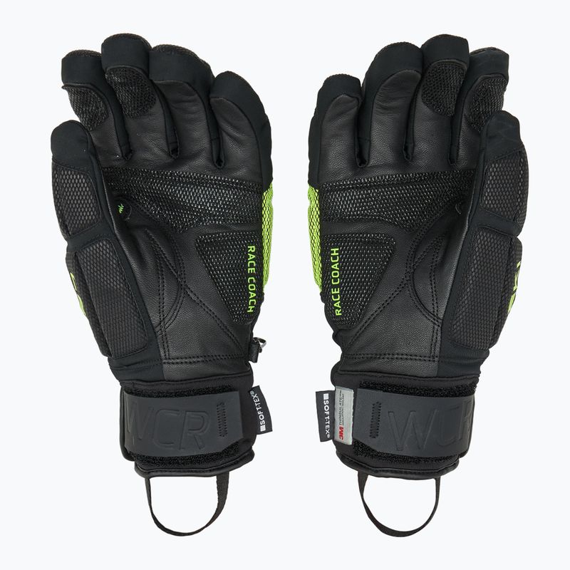 Vyriškos slidinėjimo pirštinės LEKI WCR Coach 3D black/ ice lemon 2