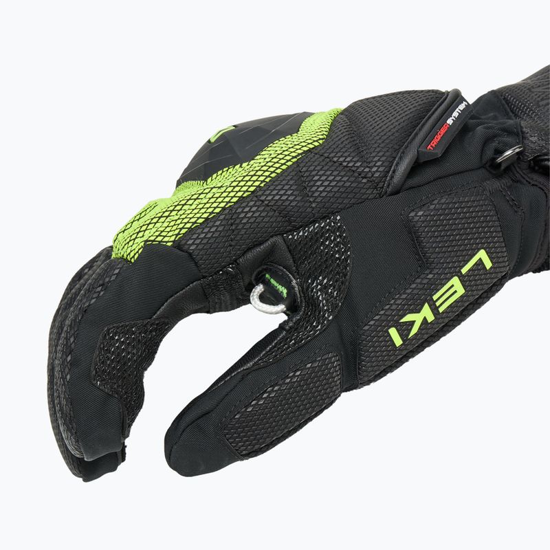 Vyriškos slidinėjimo pirštinės LEKI WCR Coach 3D black/ ice lemon 4
