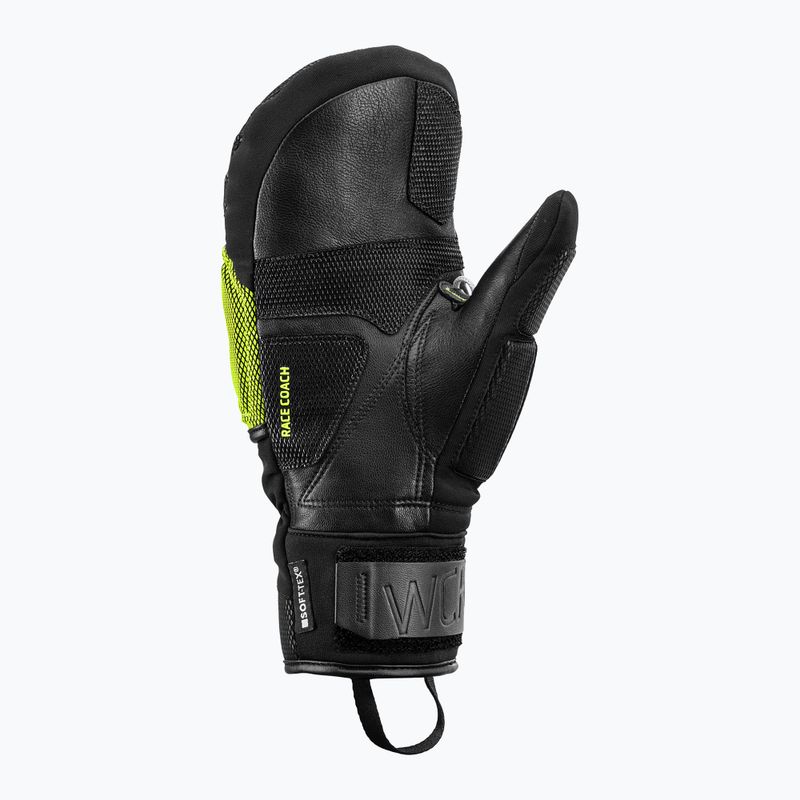 Vyriškos slidinėjimo pirštinės LEKI WCR Coach 3D Mitt black/ice lemon 3