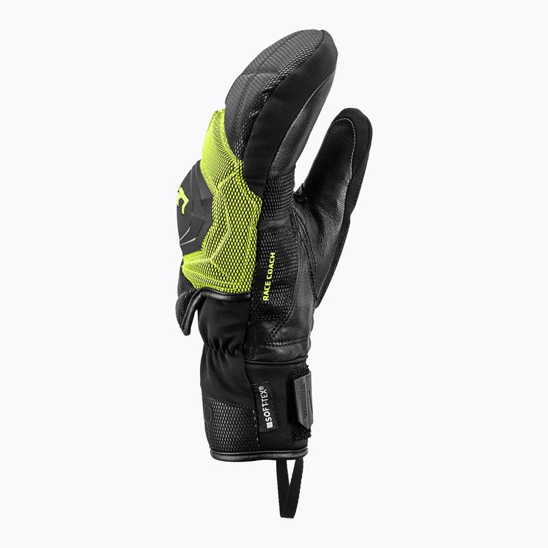 Vyriškos slidinėjimo pirštinės LEKI WCR Coach 3D Mitt black/ice lemon 4