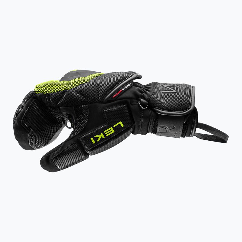 Vyriškos slidinėjimo pirštinės LEKI WCR Coach 3D Mitt black/ice lemon 5
