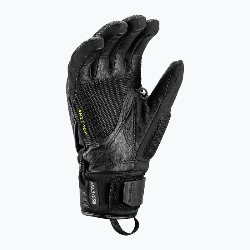 Vyriškos slidinėjimo pirštinės LEKI WCR C-Tech 3D black ice/lemon 6