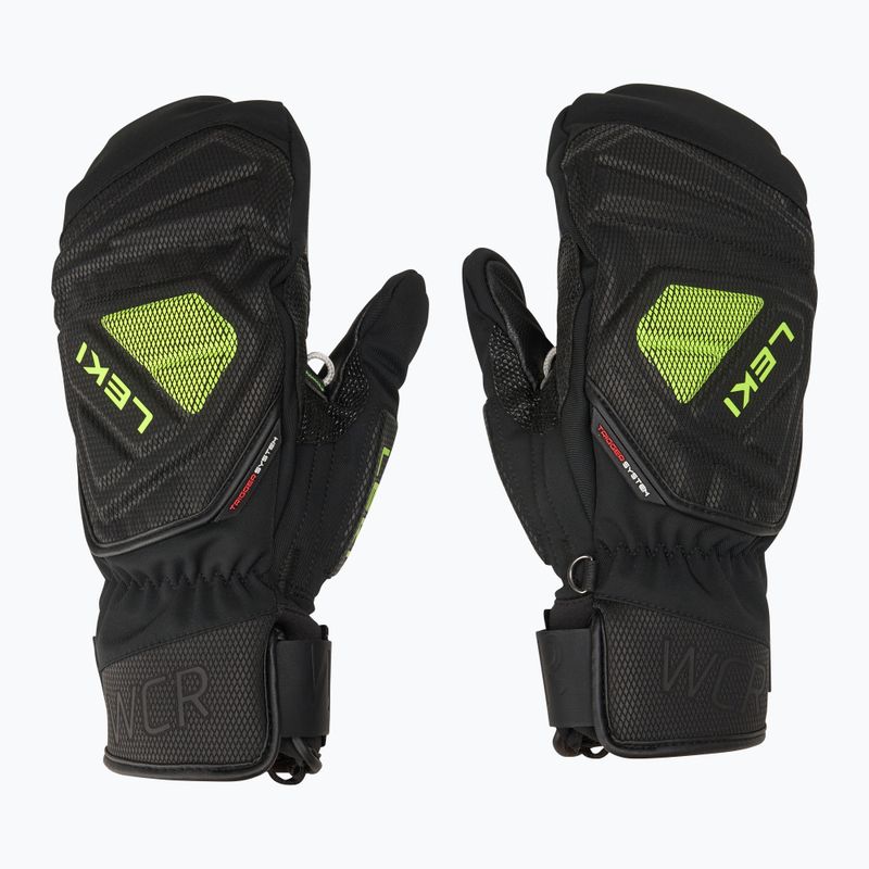Vyriškos slidinėjimo pirštinės LEKI WCR C-Tech 3D Mitt black/ ice lemon 2