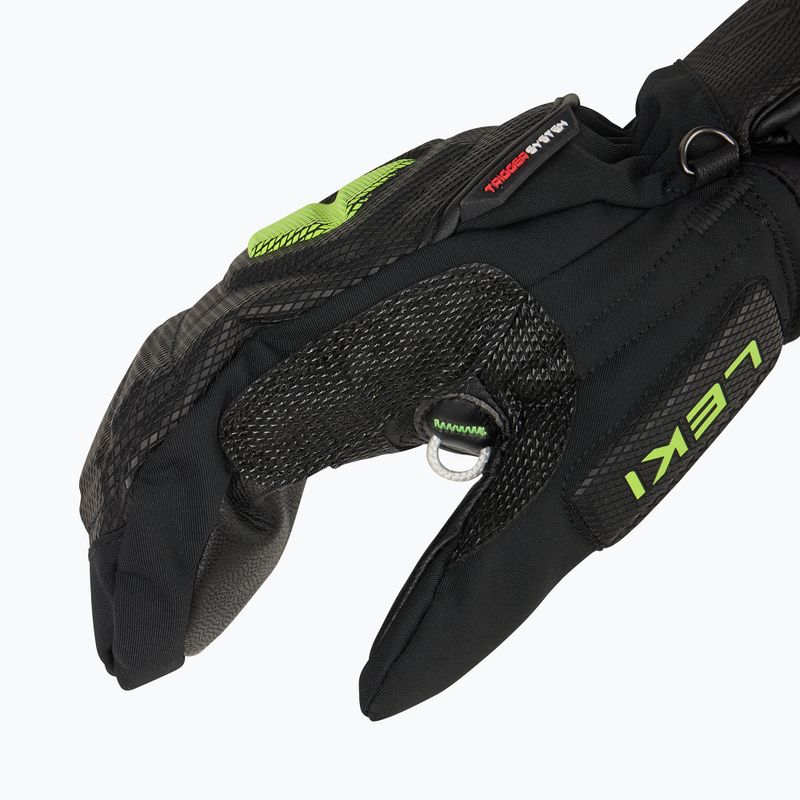Vyriškos slidinėjimo pirštinės LEKI WCR C-Tech 3D Mitt black/ ice lemon 4