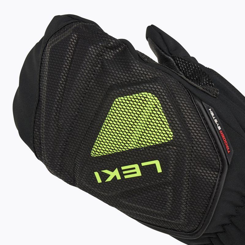 Vyriškos slidinėjimo pirštinės LEKI WCR C-Tech 3D Mitt black/ ice lemon 5