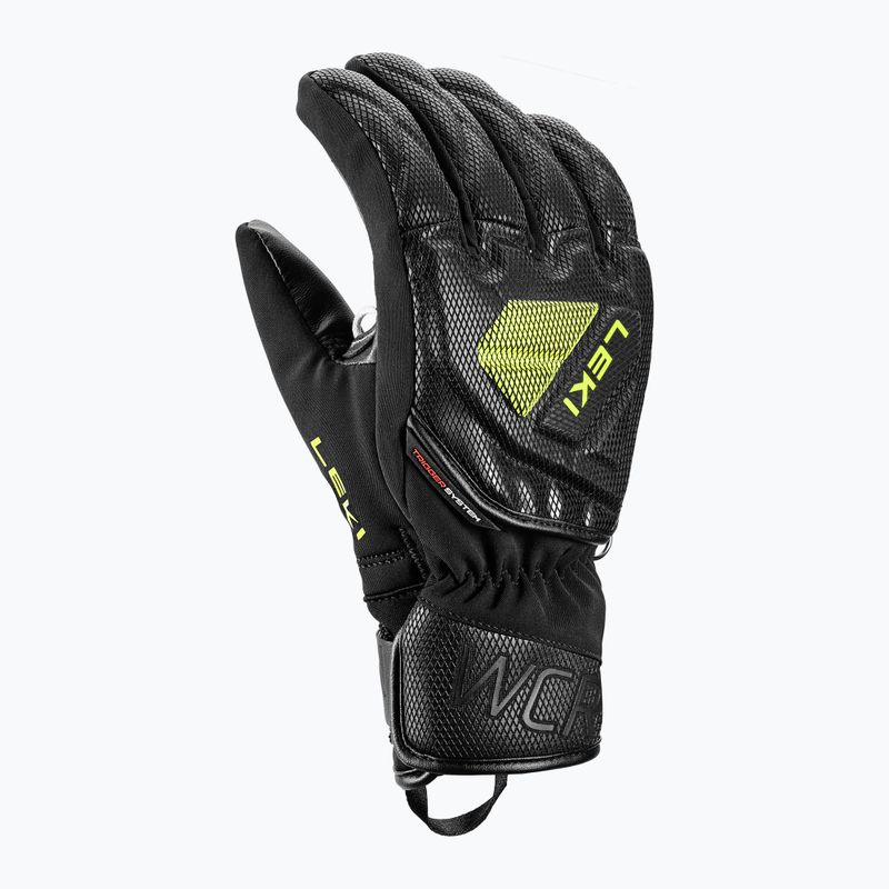 Vaikiškos slidinėjimo pirštinės LEKI WCR C-Tech 3D Junior black/ice lemon 2
