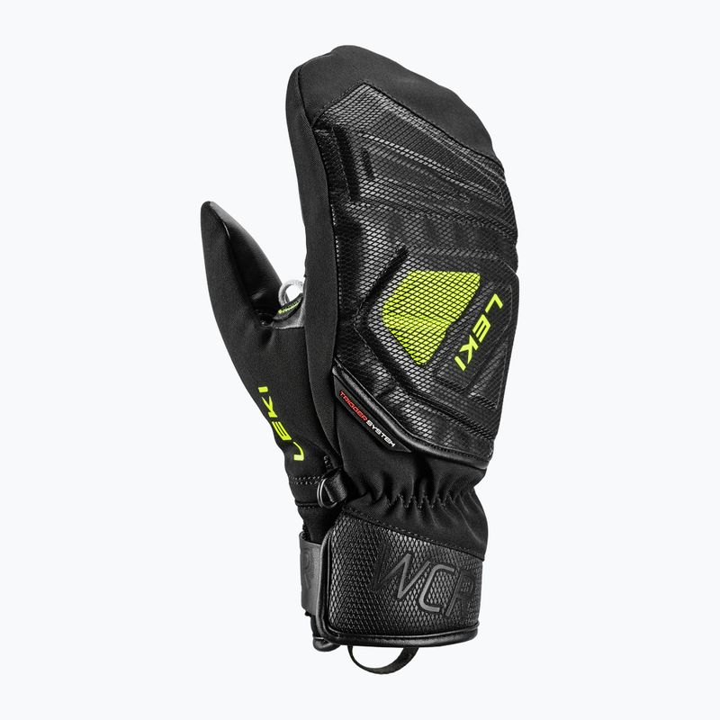 Vaikiškos slidinėjimo pirštinės LEKI WCR C-Tech 3D Junior Mitt black/ice lemon 2