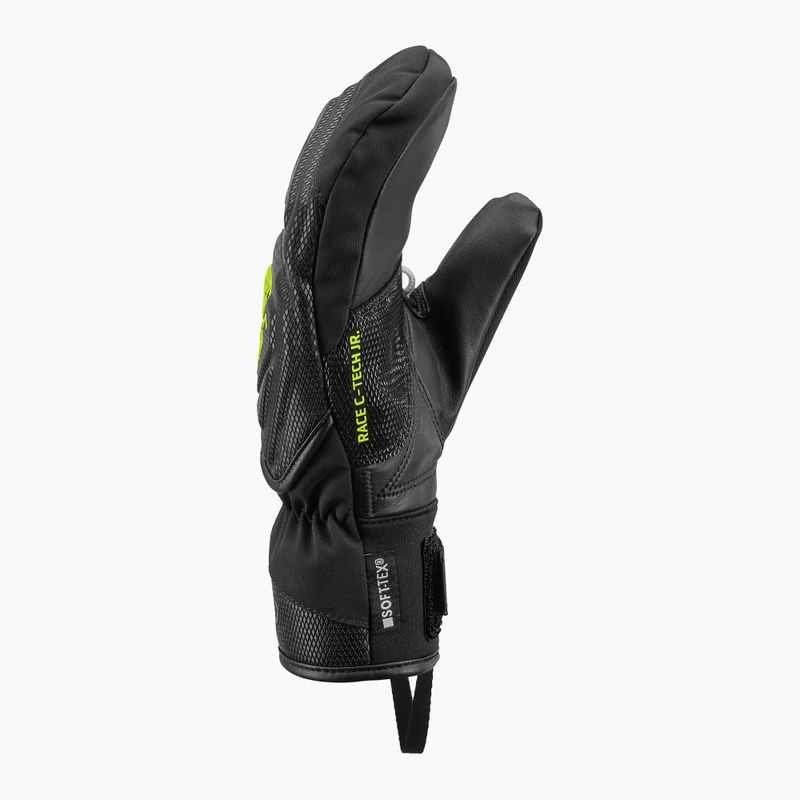 Vaikiškos slidinėjimo pirštinės LEKI WCR C-Tech 3D Junior Mitt black/ice lemon 4