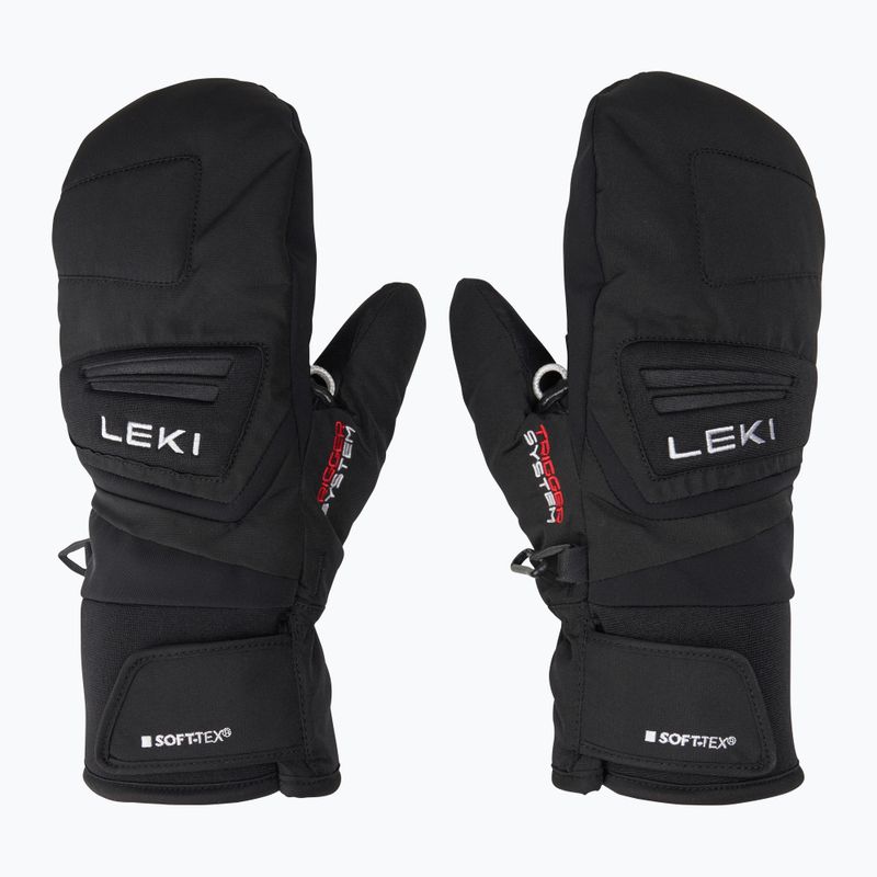 Vaikiškos slidininkų pirštinės LEKI Griffin 3D Junior Mitt black 2