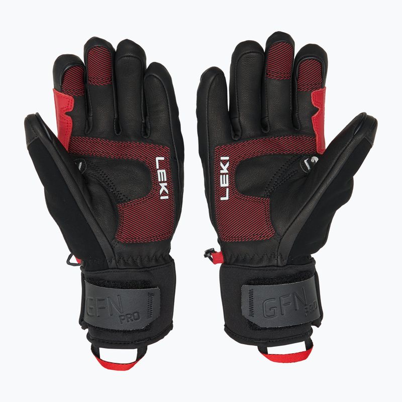 Vyriškos slidinėjimo pirštinės LEKI Griffin Pro 3D black/ red/ white 2