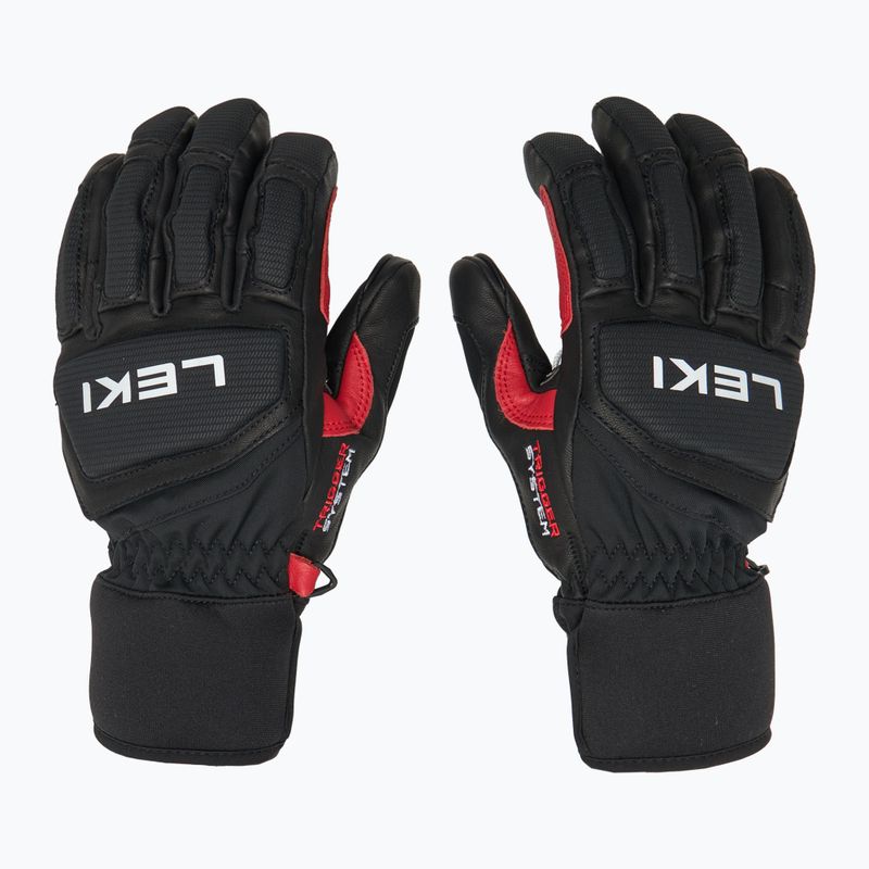 Vyriškos slidinėjimo pirštinės LEKI Griffin Pro 3D black/ red/ white 3
