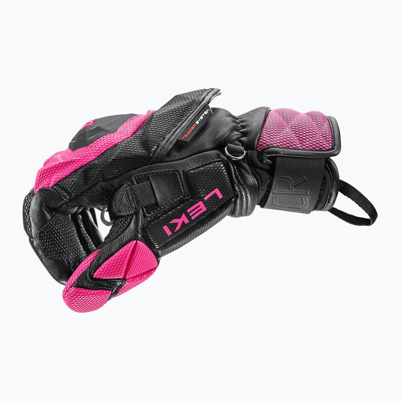 Moteriškos slidininkų pirštinės LEKI WCR Venom SL 3D black/ pink 10