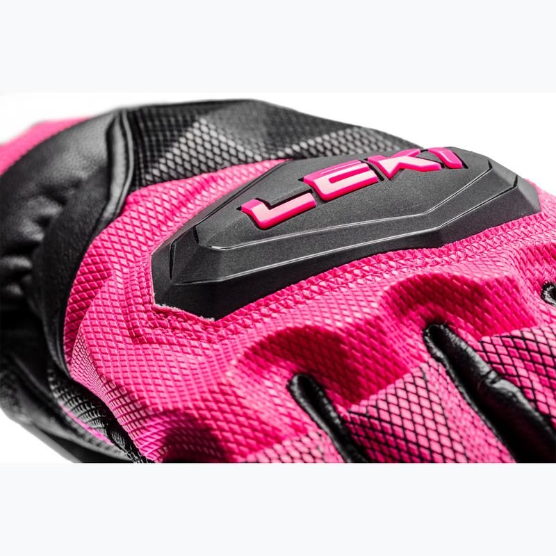 Moteriškos slidininkų pirštinės LEKI WCR Venom SL 3D black/ pink 12