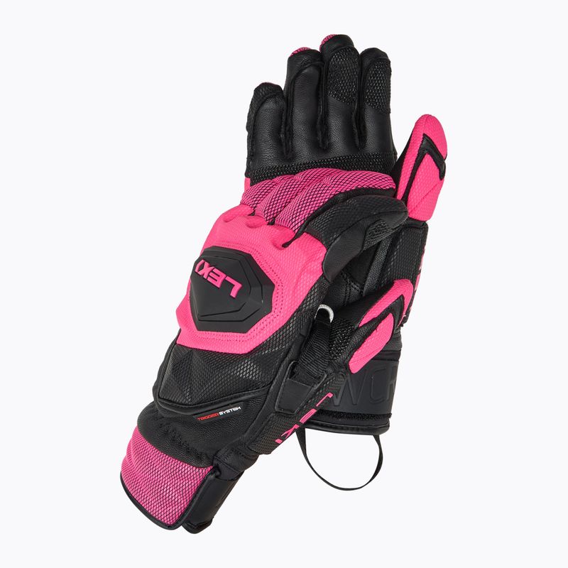 Moteriškos slidininkų pirštinės LEKI WCR Venom SL 3D black/ pink