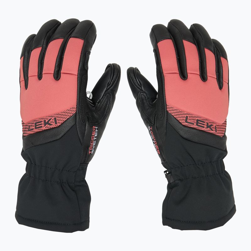 Moteriškos slidininkų pirštinės LEKI Griffin Base 3D black/ rose 3