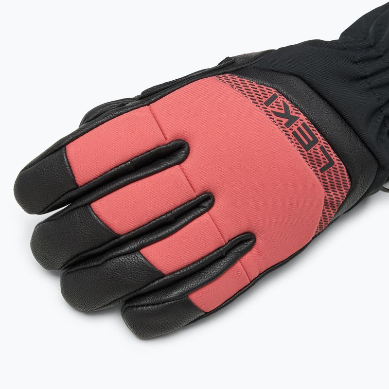 Moteriškos slidininkų pirštinės LEKI Griffin Base 3D black/ rose 4