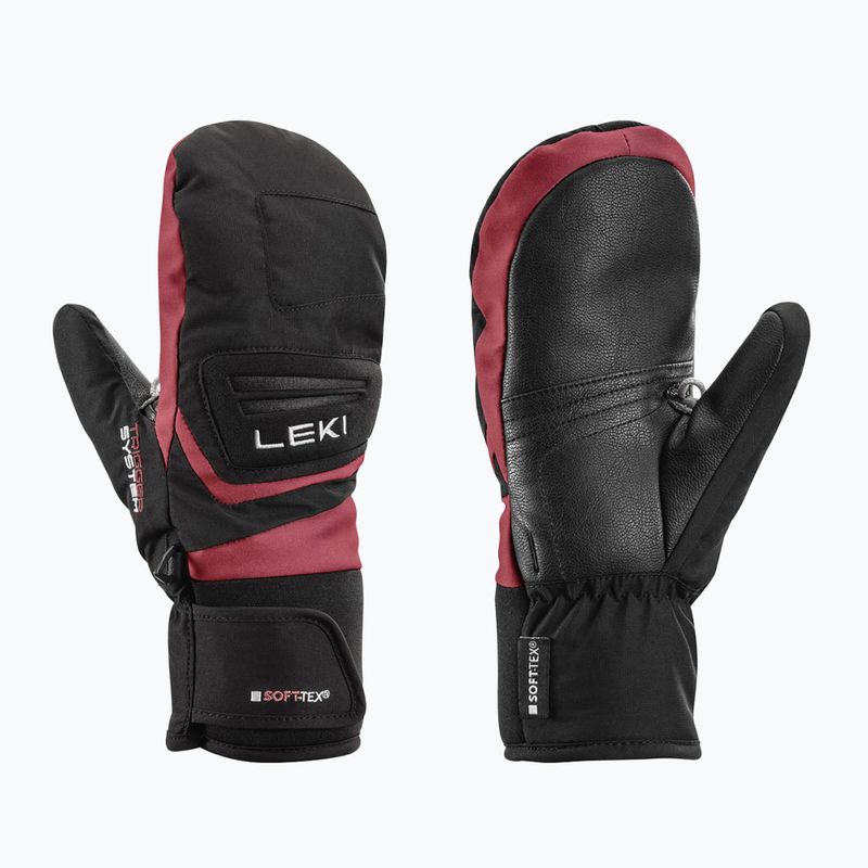 Vaikiškos slidininkų pirštinės LEKI Griffin 3D Junior Mitt black/ rose