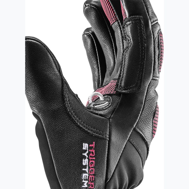 Moteriškos slidininkų pirštinės LEKI Griffin Pro 3D black/ rose 4