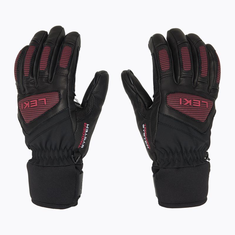 Moteriškos slidininkų pirštinės LEKI Griffin Pro 3D black/ rose 3
