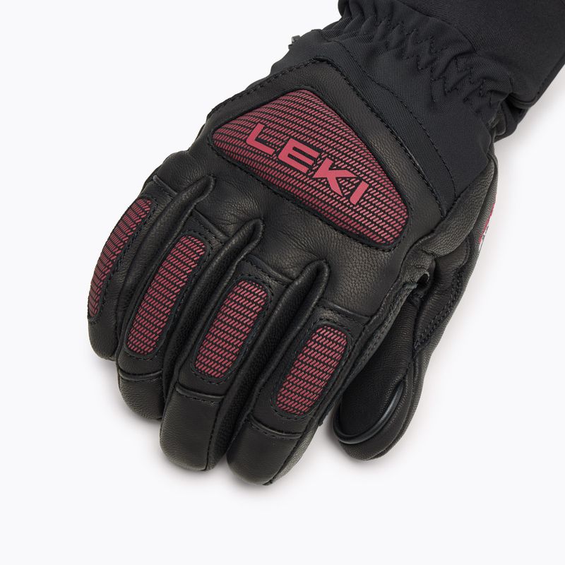 Moteriškos slidininkų pirštinės LEKI Griffin Pro 3D black/ rose 5