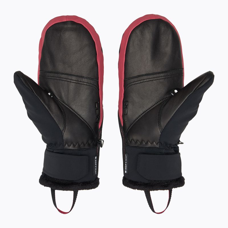 Moteriškos slidininkų pirštinės LEKI Vallarta 3D Mitt black/ rose 2