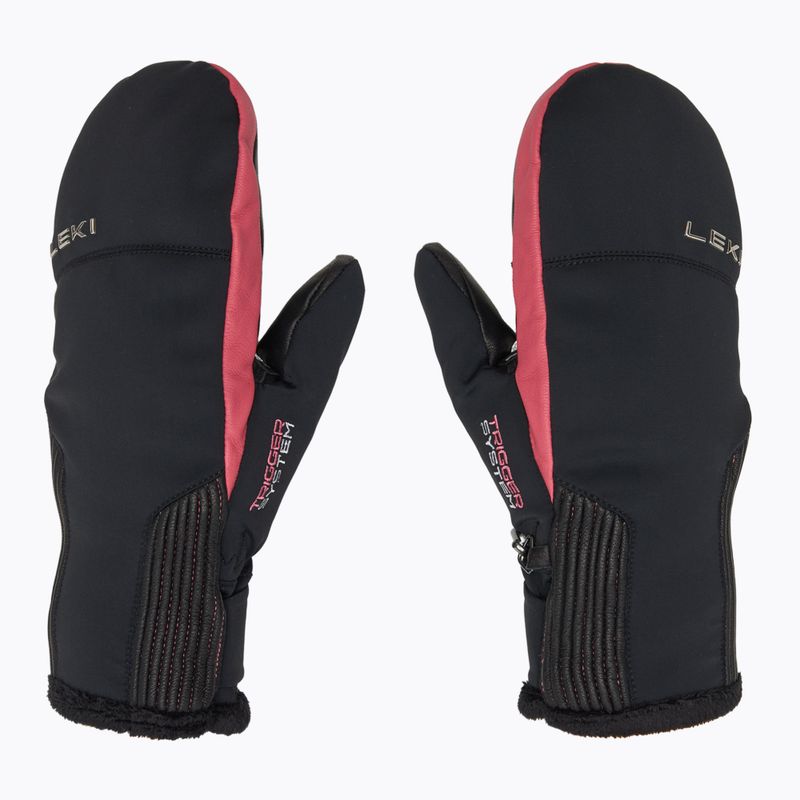 Moteriškos slidininkų pirštinės LEKI Vallarta 3D Mitt black/ rose 3