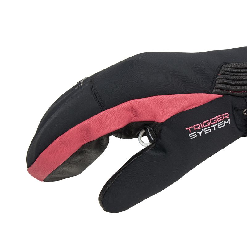 Moteriškos slidininkų pirštinės LEKI Vallarta 3D Mitt black/ rose 5