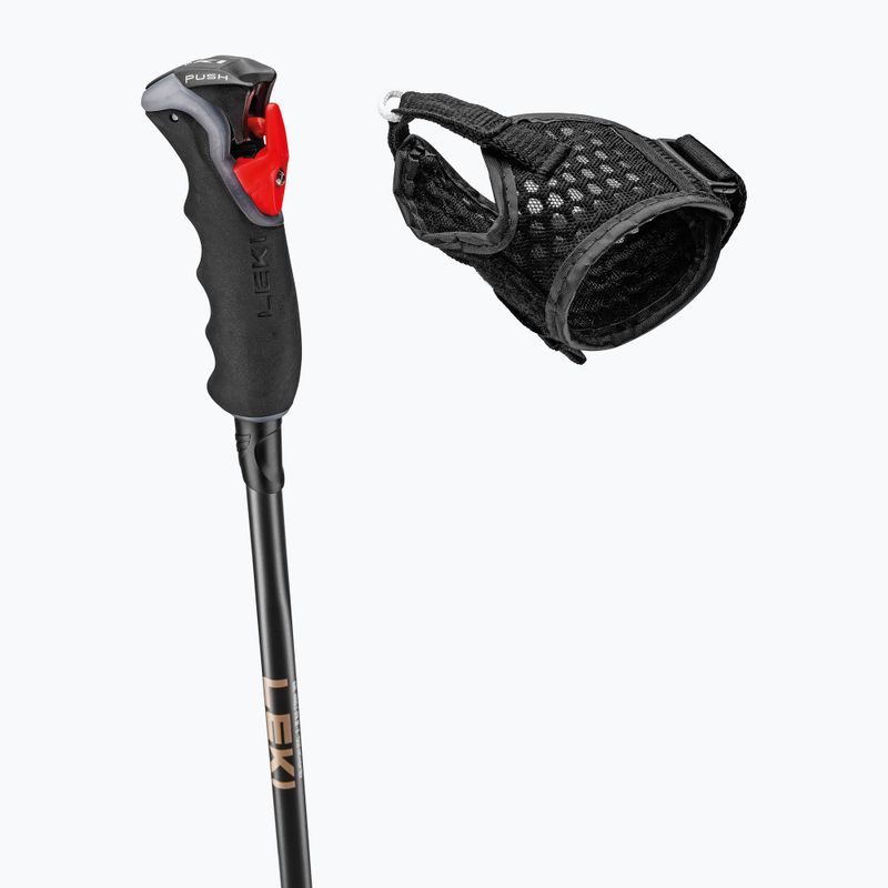 Slidinėjimo lazdos LEKI Artena Airfoil 3D black/dark anthracite/rose gold 4