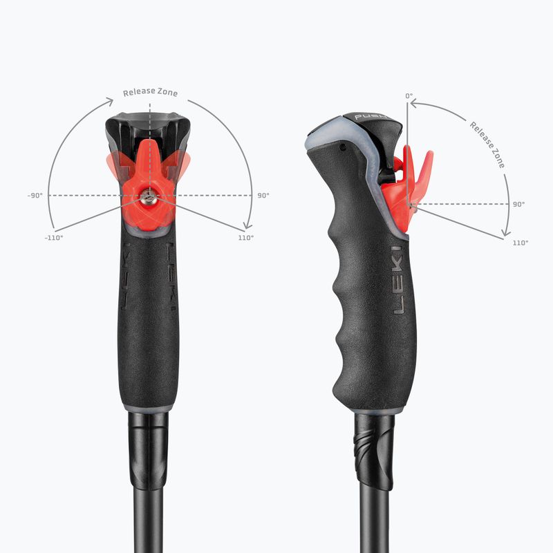 Slidinėjimo lazdos LEKI Artena Airfoil 3D black/dark anthracite/rose gold 7