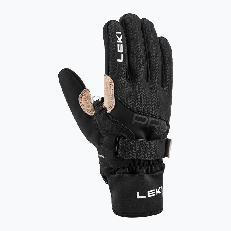 Lygumų slidinėjimo pirštinės LEKI PRC Premium ThermoPlus Shark black/sand 2