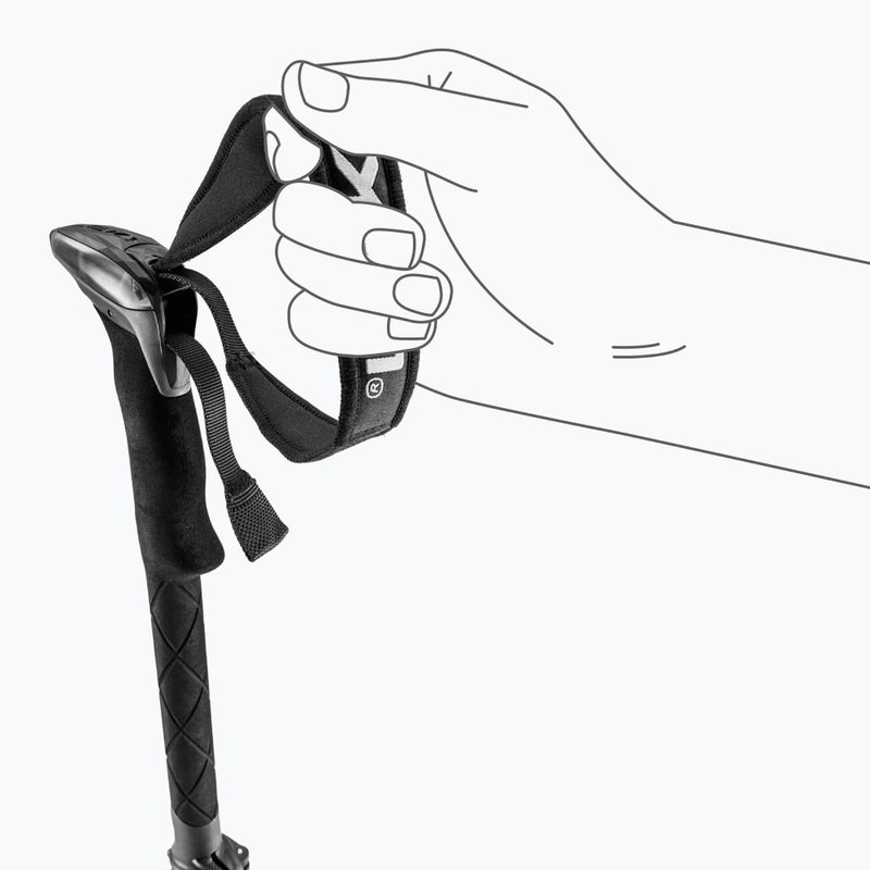 Trekkingo lazdos LEKI Sherpa FX Carbon Strong black/naturalcarbon/light anthracite 6