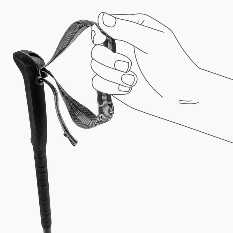 Žygio lazdos LEKI Skytera Lite black/white/neonorange 7