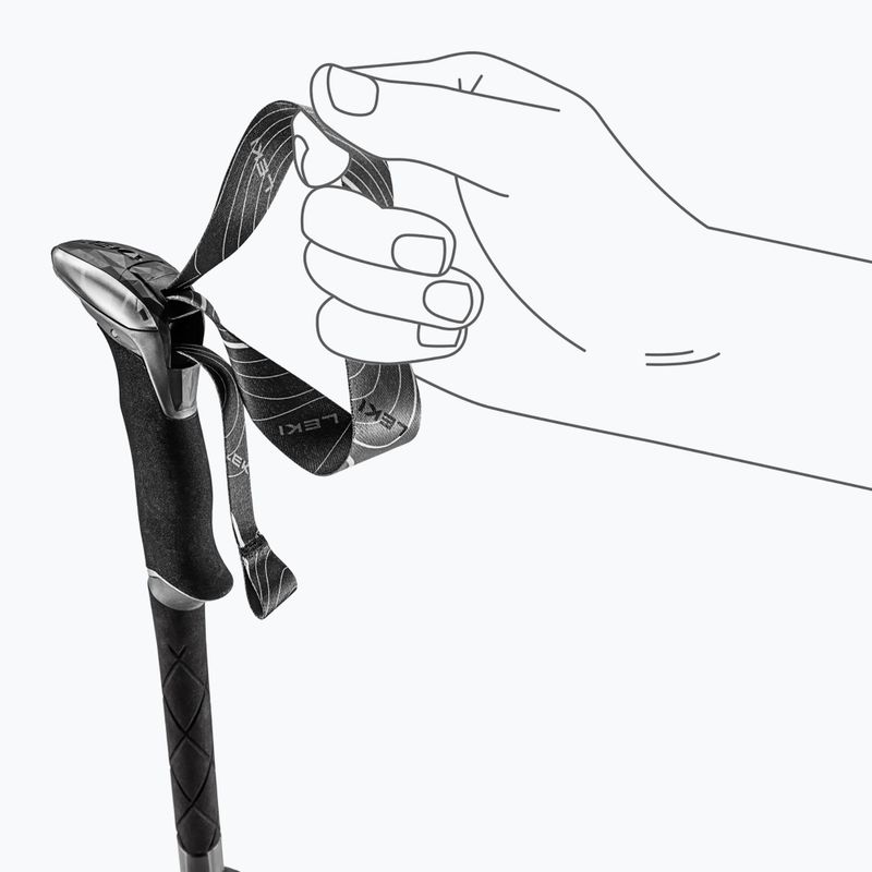 Žygio lazdos LEKI Makalu FX TA black stone blue/dark white 6