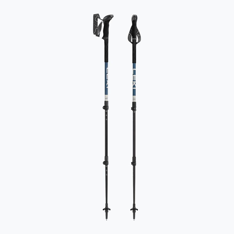 Trekkingo lazdos LEKI Makalu stone blue dark/warm grey dark