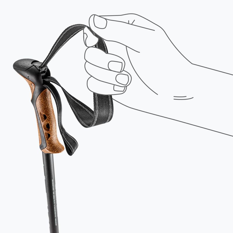 Žygio lazdos LEKI Khumbu AS black/dark sea green 6