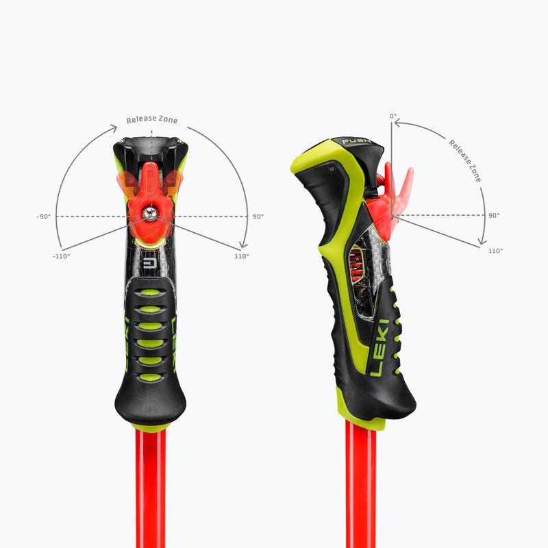 Slidžių lazdos LEKI Venom SL TR bright red/black/neon yellow 6
