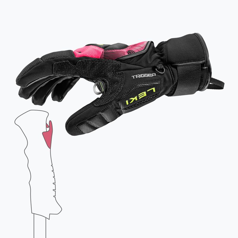Slidinėjimo pirštinės LEKI WCR Core TR black/neon pink/neon yellow 6