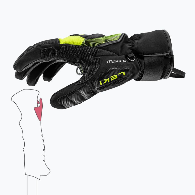Slidinėjimo pirštinės LEKI WCR Core TR black/neon yellow 5