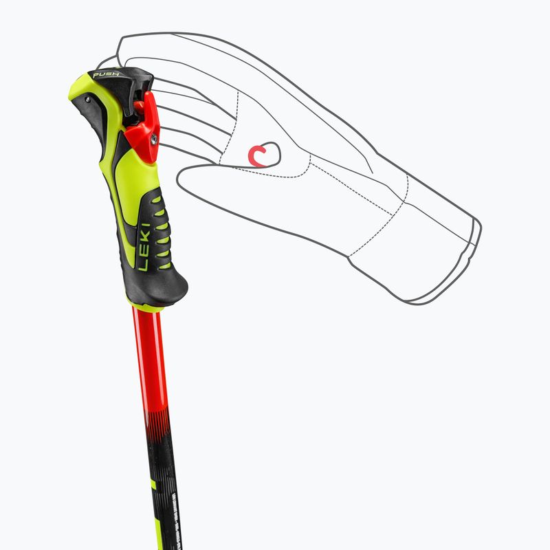 Vaikiškos slidžių lazdos LEKI WCR Evo Lite SL TR bright red/black/neon yellow 6