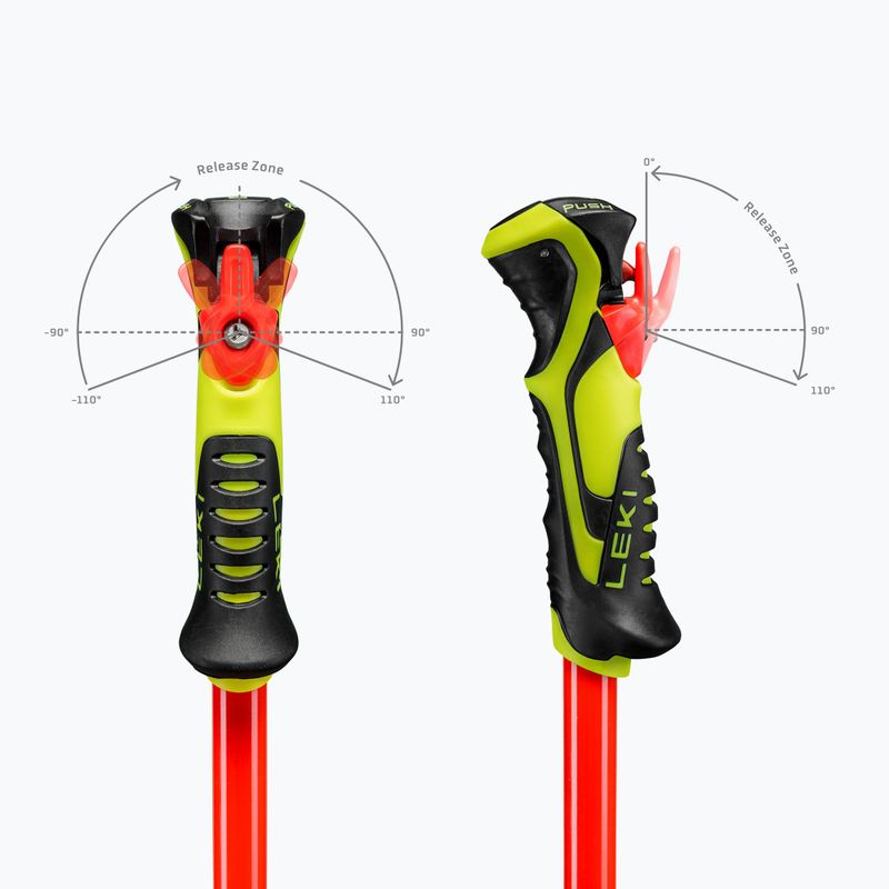 Vaikiškos slidžių lazdos LEKI WCR Evo Lite SL TR bright red/black/neon yellow 7