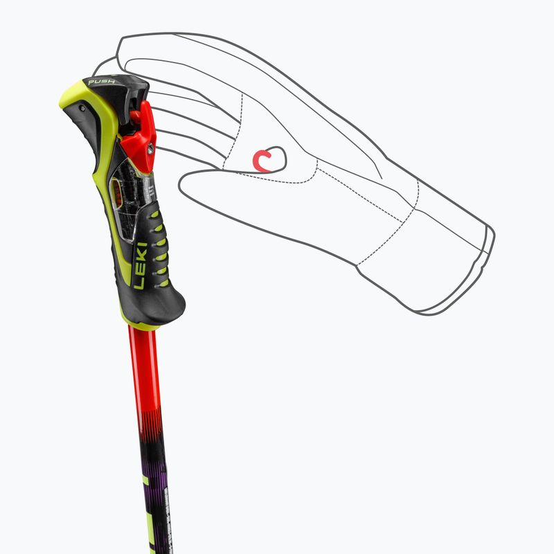 Vaikiškos slidžių lazdos LEKI WCR Pro Lite SL TR bright red/black/neon yellow 6