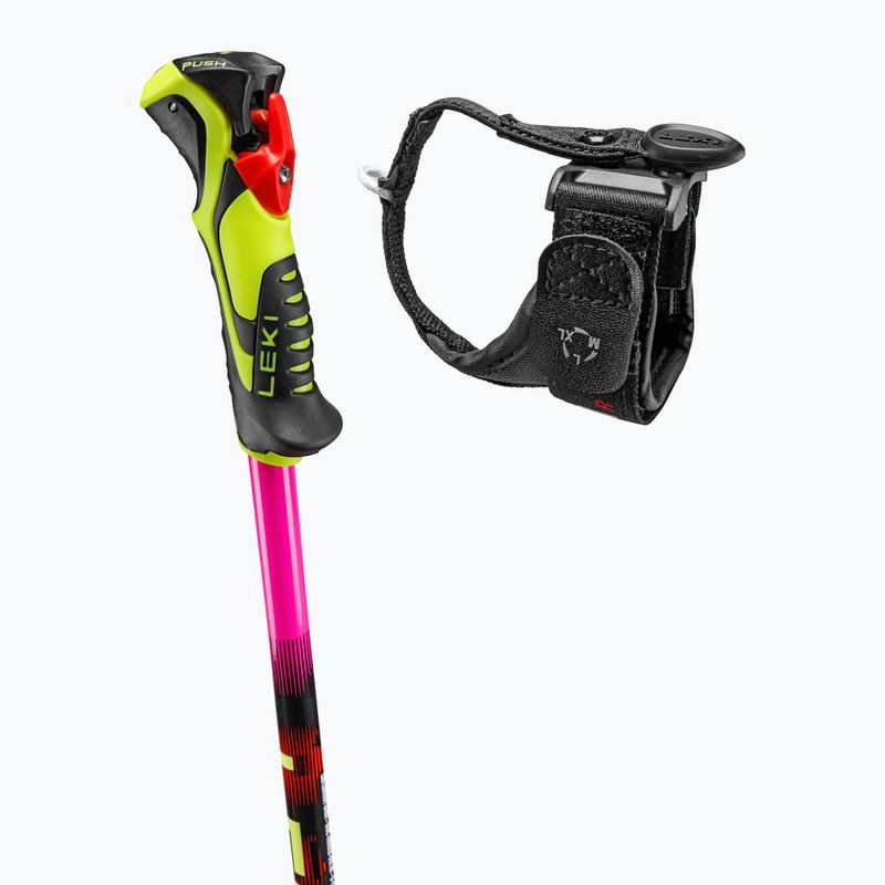 Vaikiškos slidžių lazdos LEKI WCR Evo Lite SL TR neon pink/black/neon yellow 4