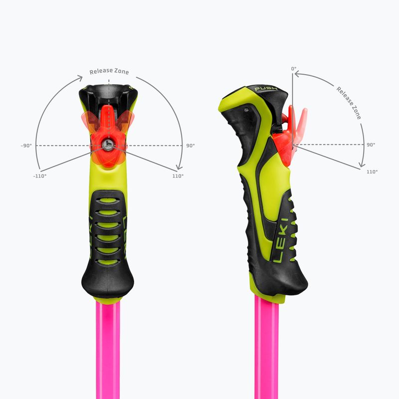 Vaikiškos slidžių lazdos LEKI WCR Evo Lite SL TR neon pink/black/neon yellow 7
