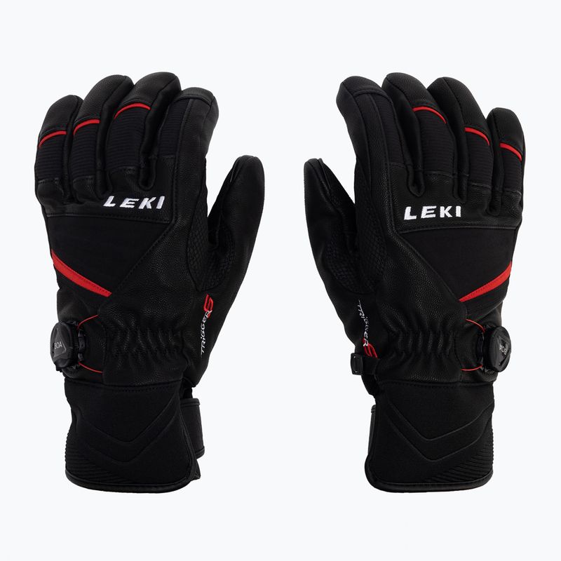 LEKI Griffin Tune S Boa vyriška slidinėjimo pirštinė juoda/raudona 649808302080 3