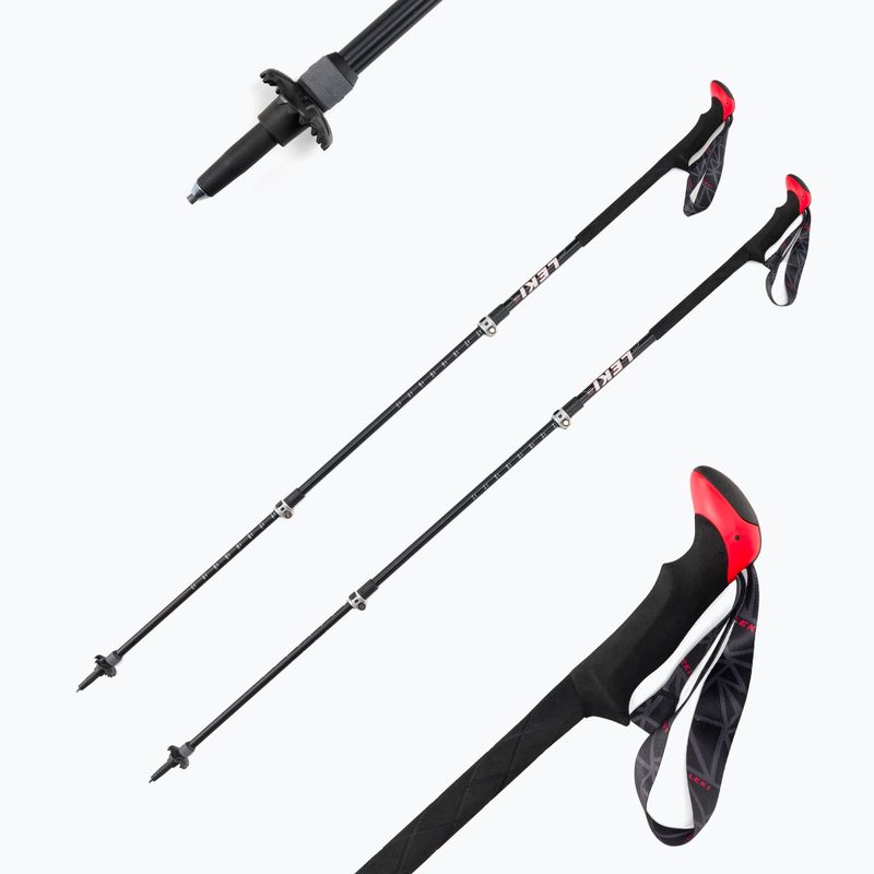 LEKI Sherpa XTG AS trekingo lazdos pilkos spalvos 6492029 6