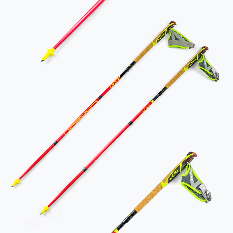LEKI Micro Trail Pro bėgimo lazdos raudonos spalvos 6492585115 5
